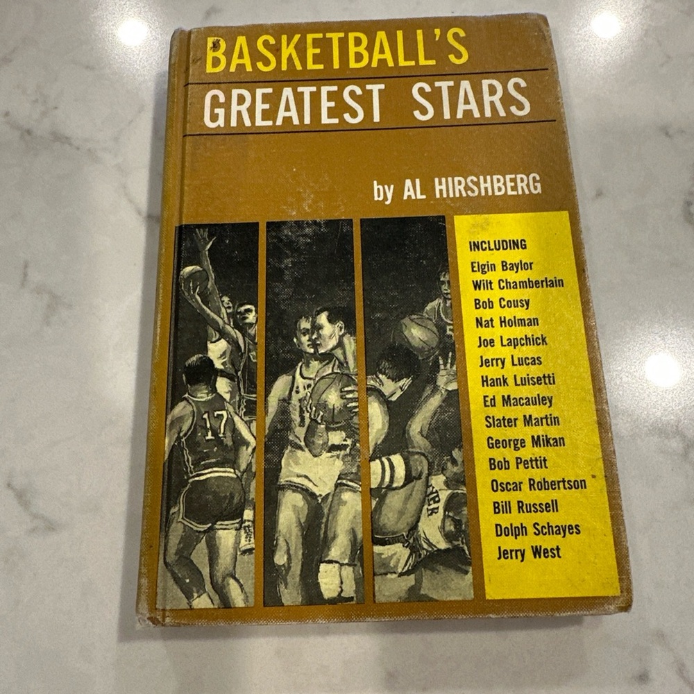 Al Hirshberg 'Basketball's Greatest Stars' Hardcover Book - Brown 1963